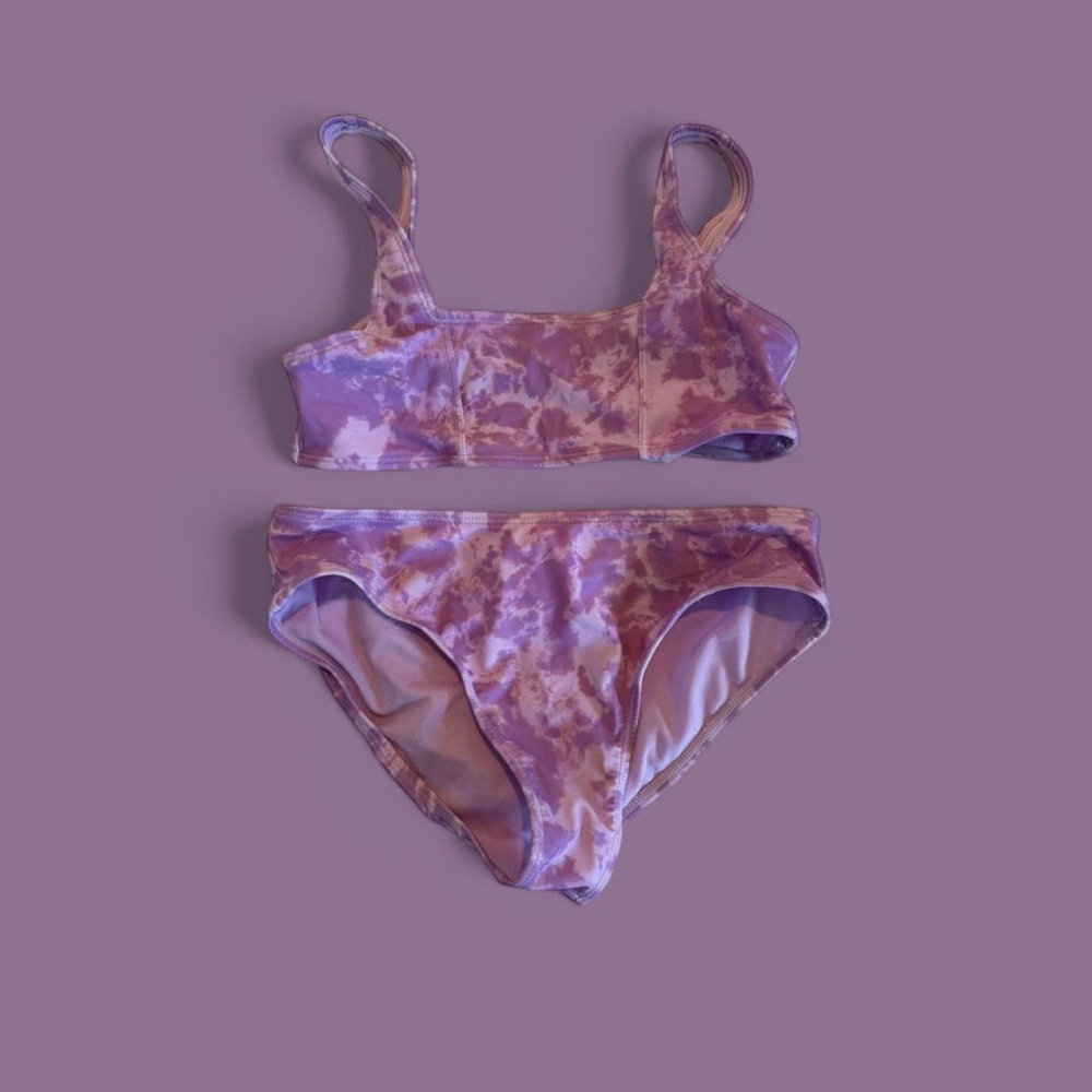 Girl’s Tie-Dye Purple Bikini